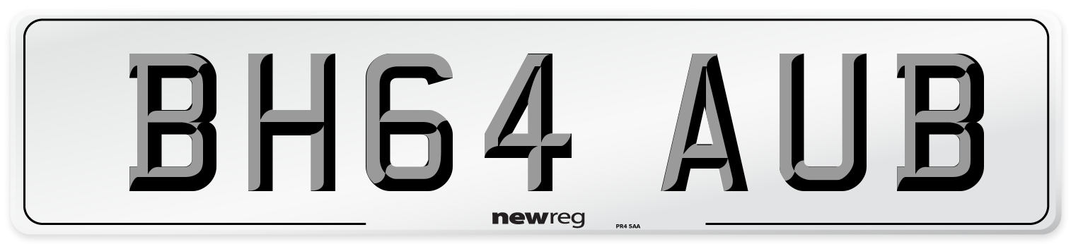 BH64 AUB Number Plate from New Reg
